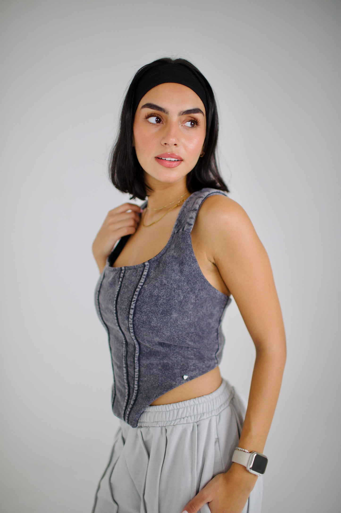 Washed Grey Corset