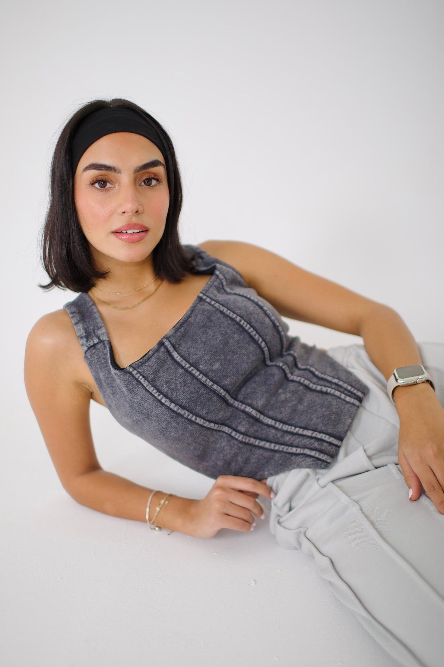 Washed Grey Corset