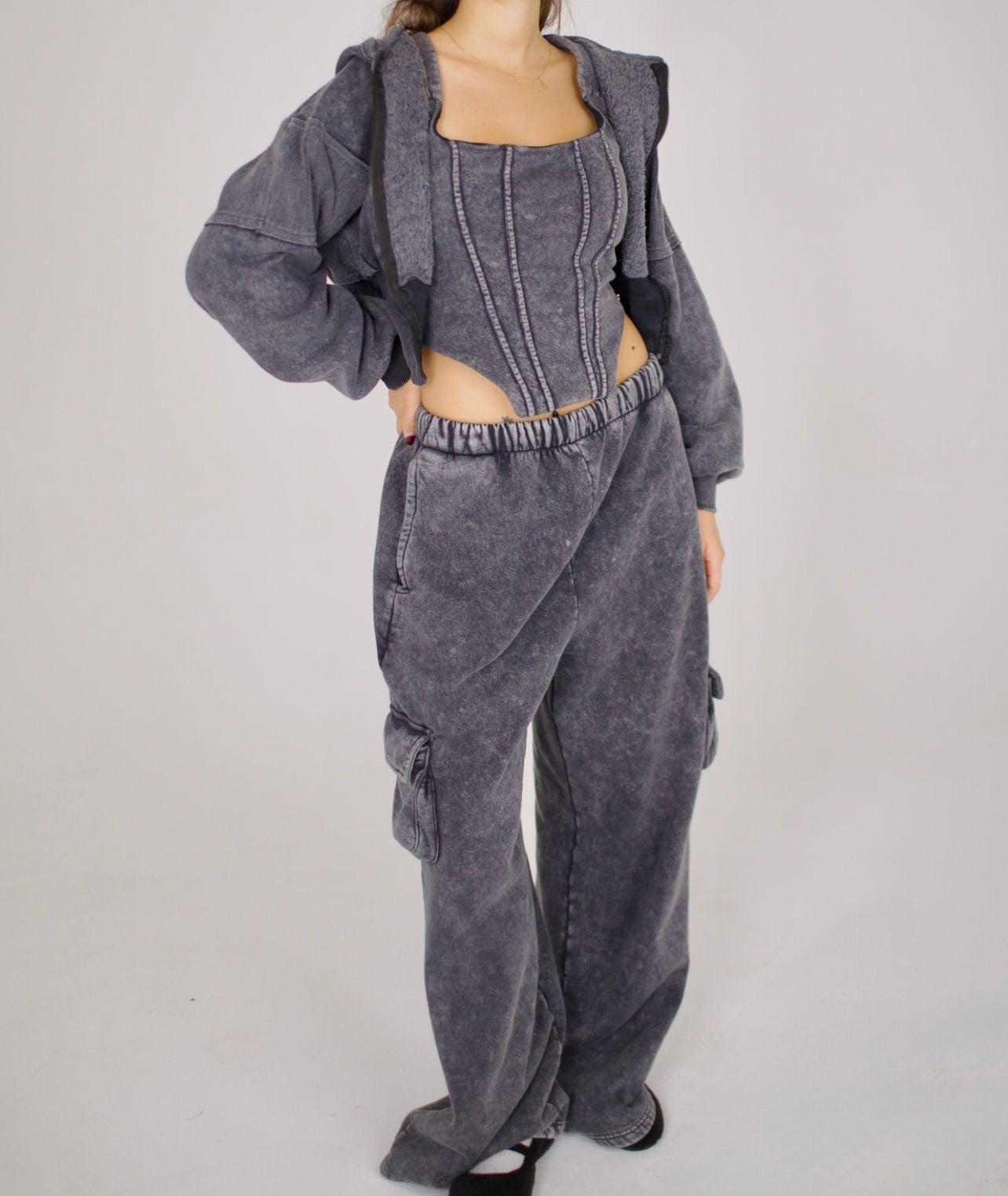 Washed Grey Pants