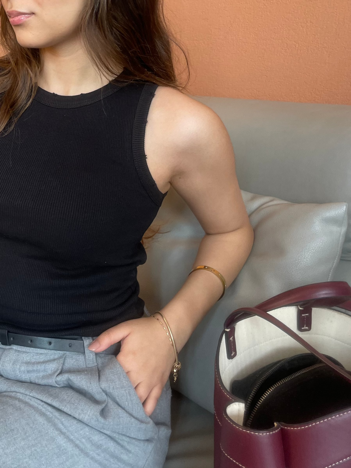 Black Cut Tank