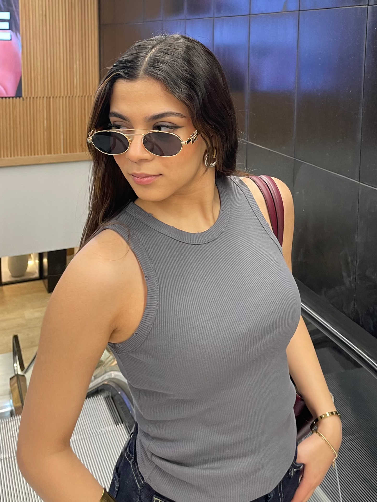 Grey Cut Tank