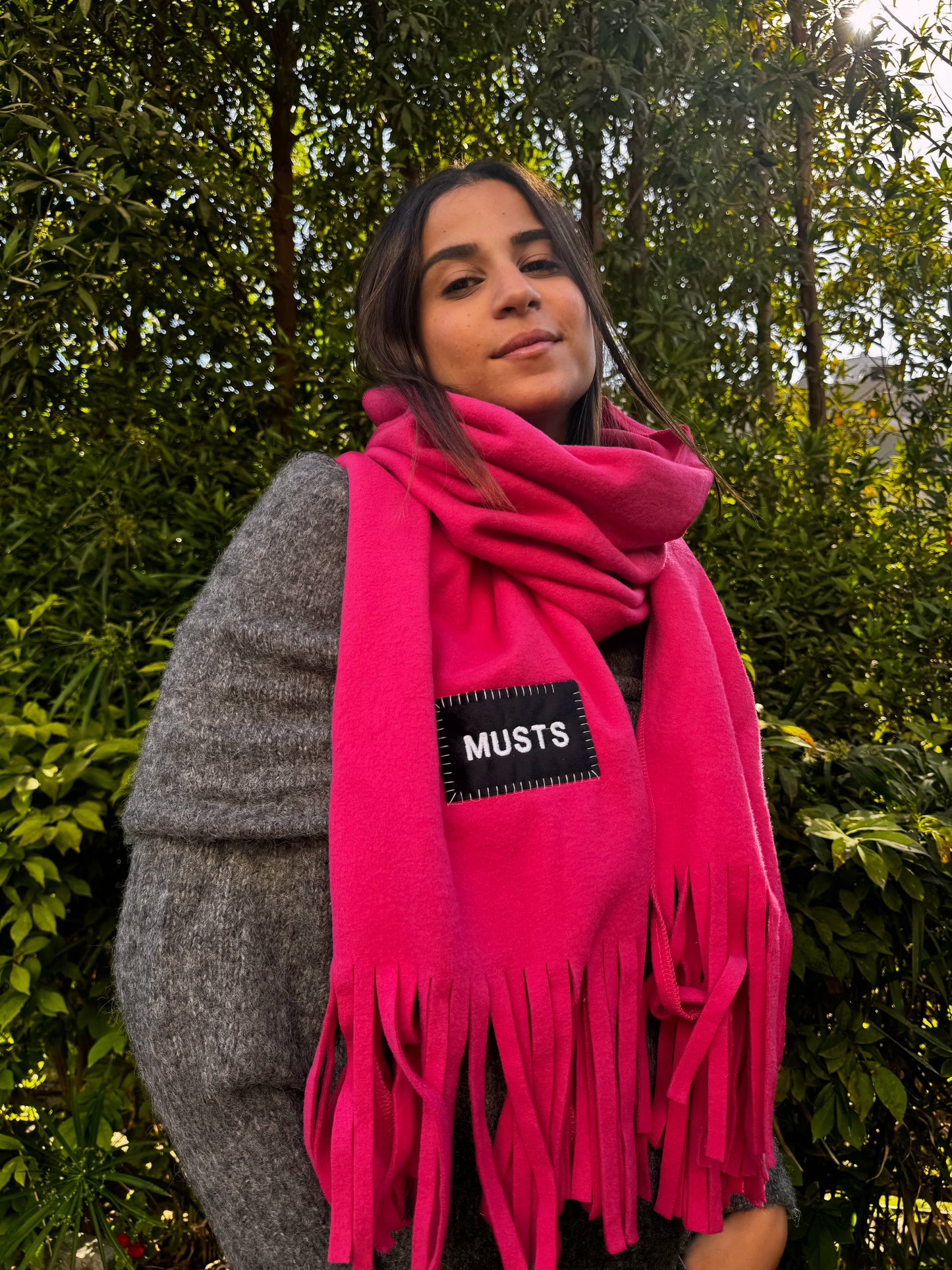 Chunky Pink Scarf