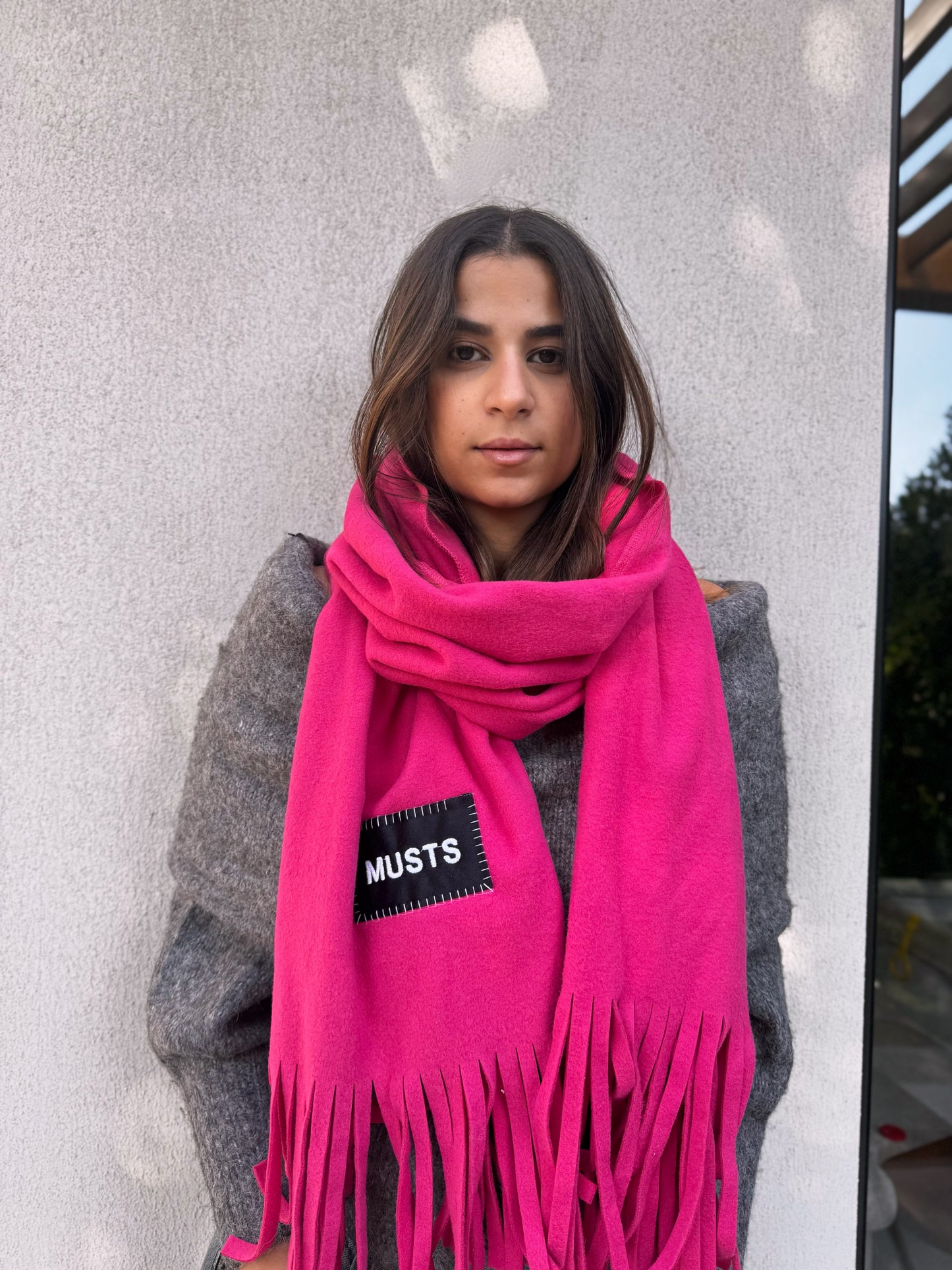Chunky Pink Scarf
