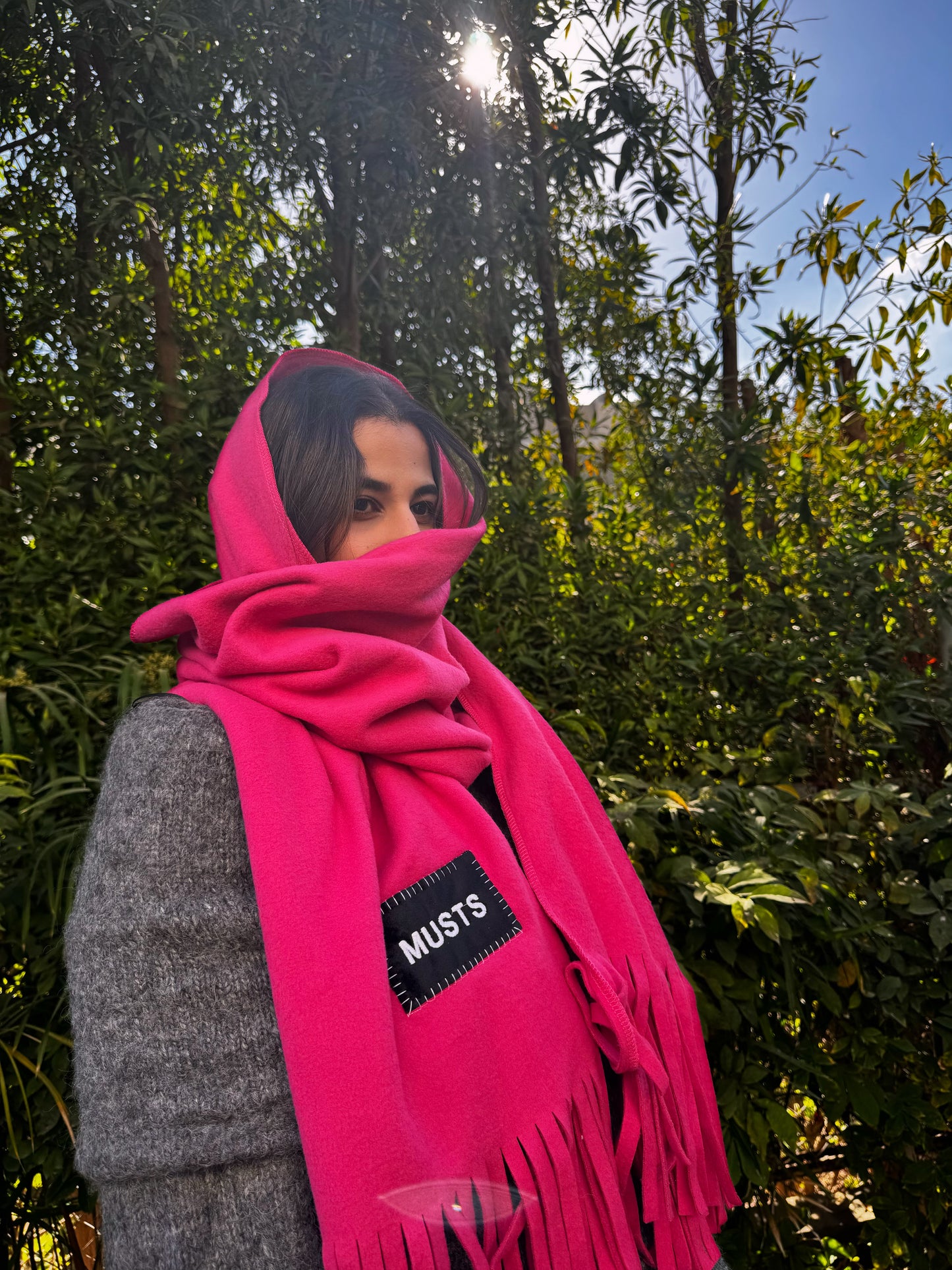 Chunky Pink Scarf