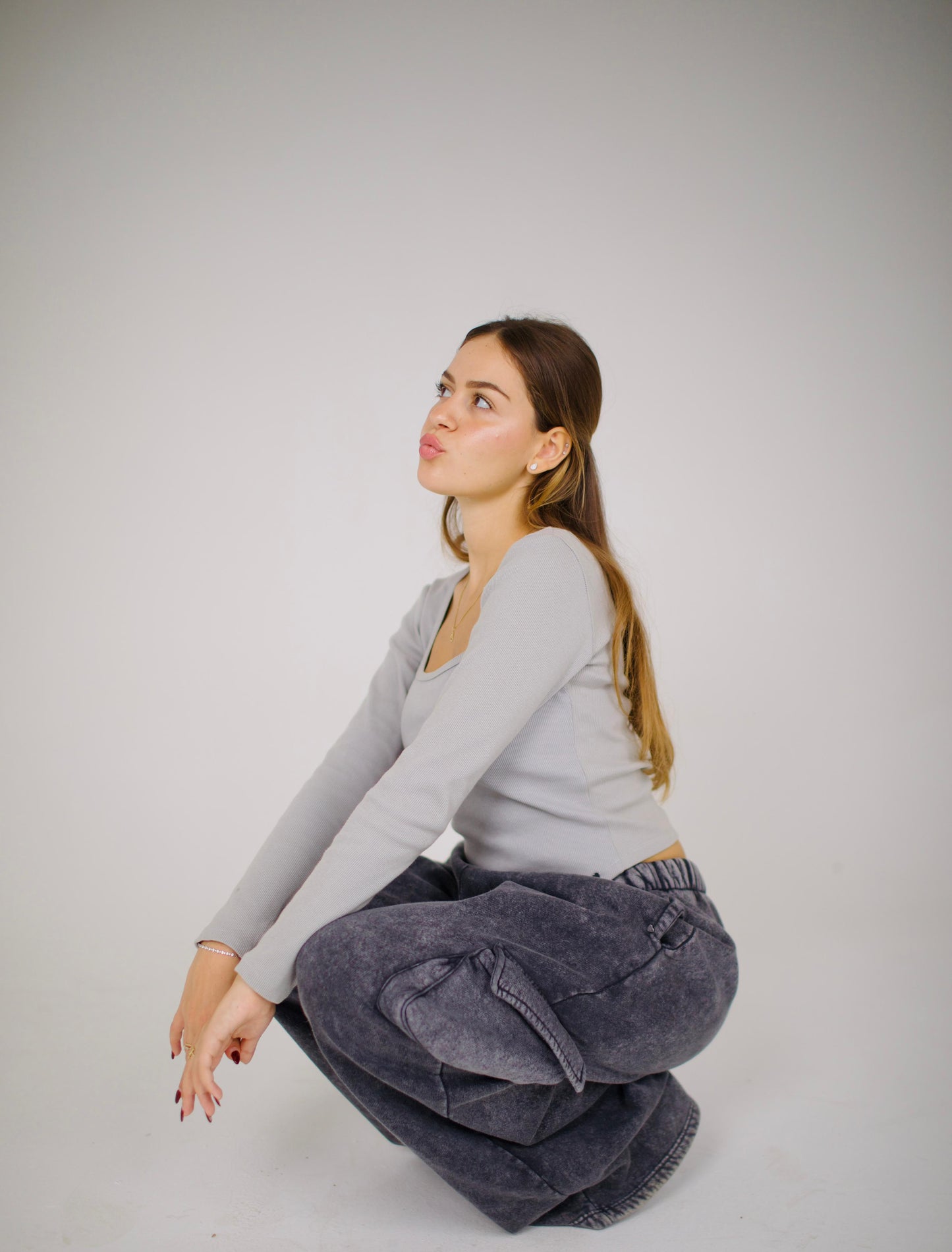 Washed Grey Pants