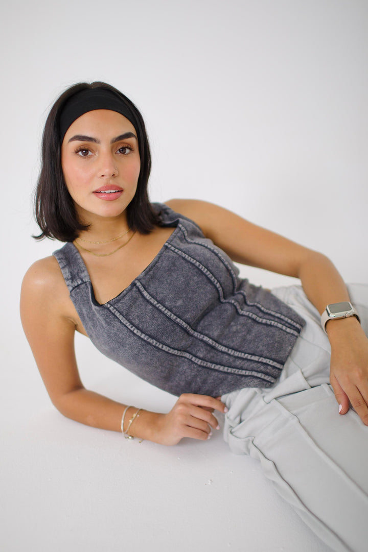 Washed Grey Corset