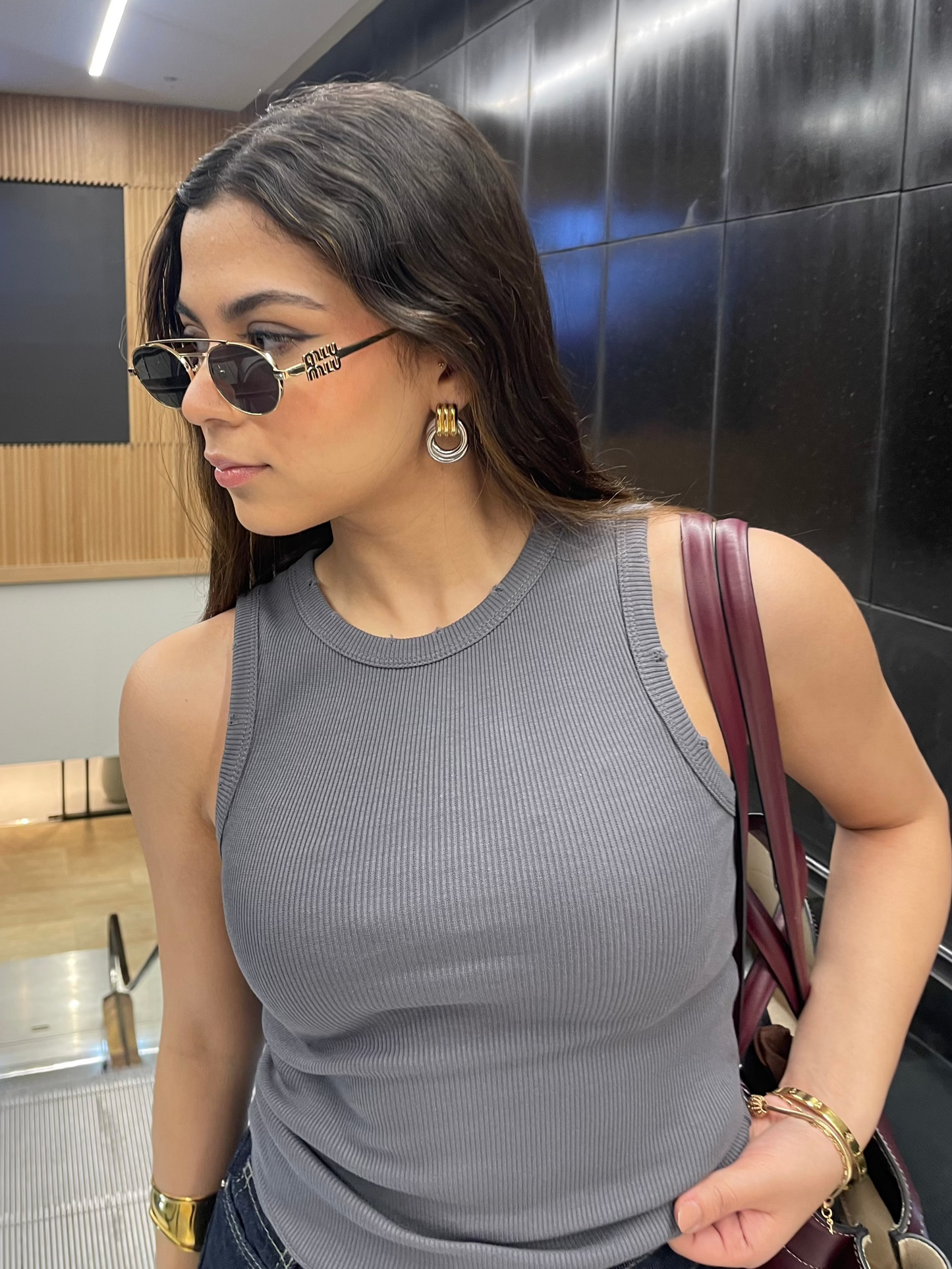 Grey Cut Tank