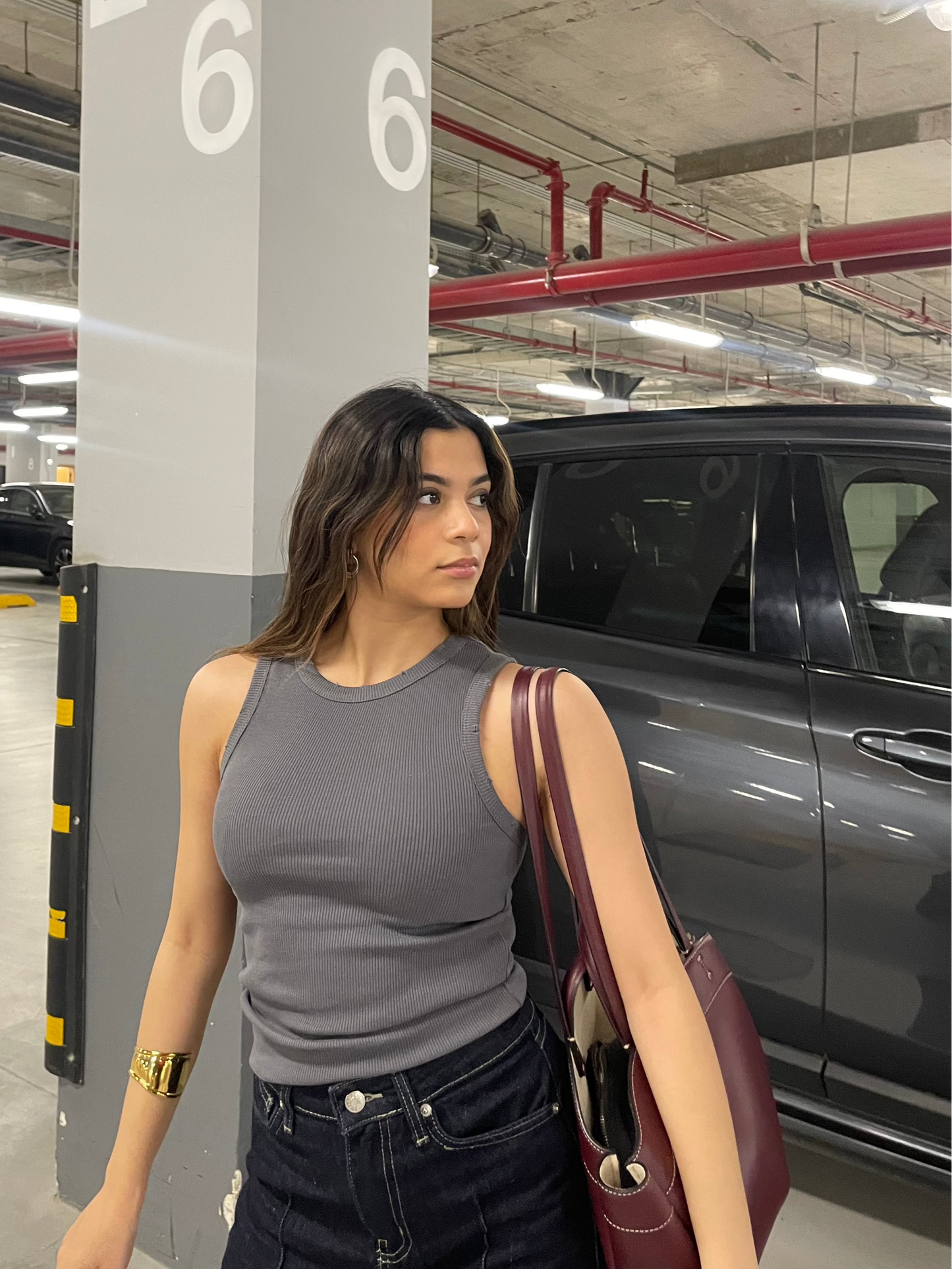 Grey Cut Tank