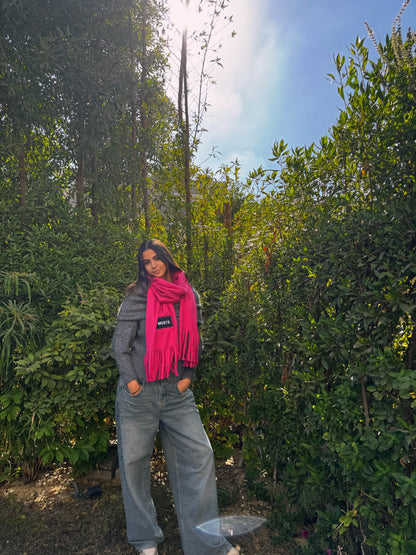 Chunky Pink Scarf