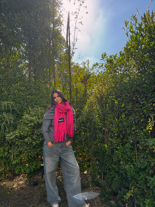 Chunky Pink Scarf